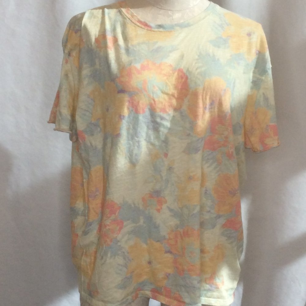 We The Free Floral Watercolor Shirt | M